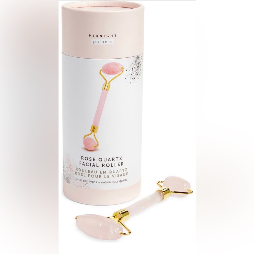 Midnight Paloma Rose Quartz Double Sided Facial Rolle
